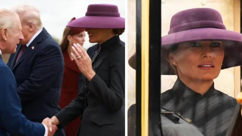 ingiliz kraliyet torenine melania trumpin tarzi damgasini vurdu gozlerini kapatan mor sapka ne anlama geliyor jvreNNtR