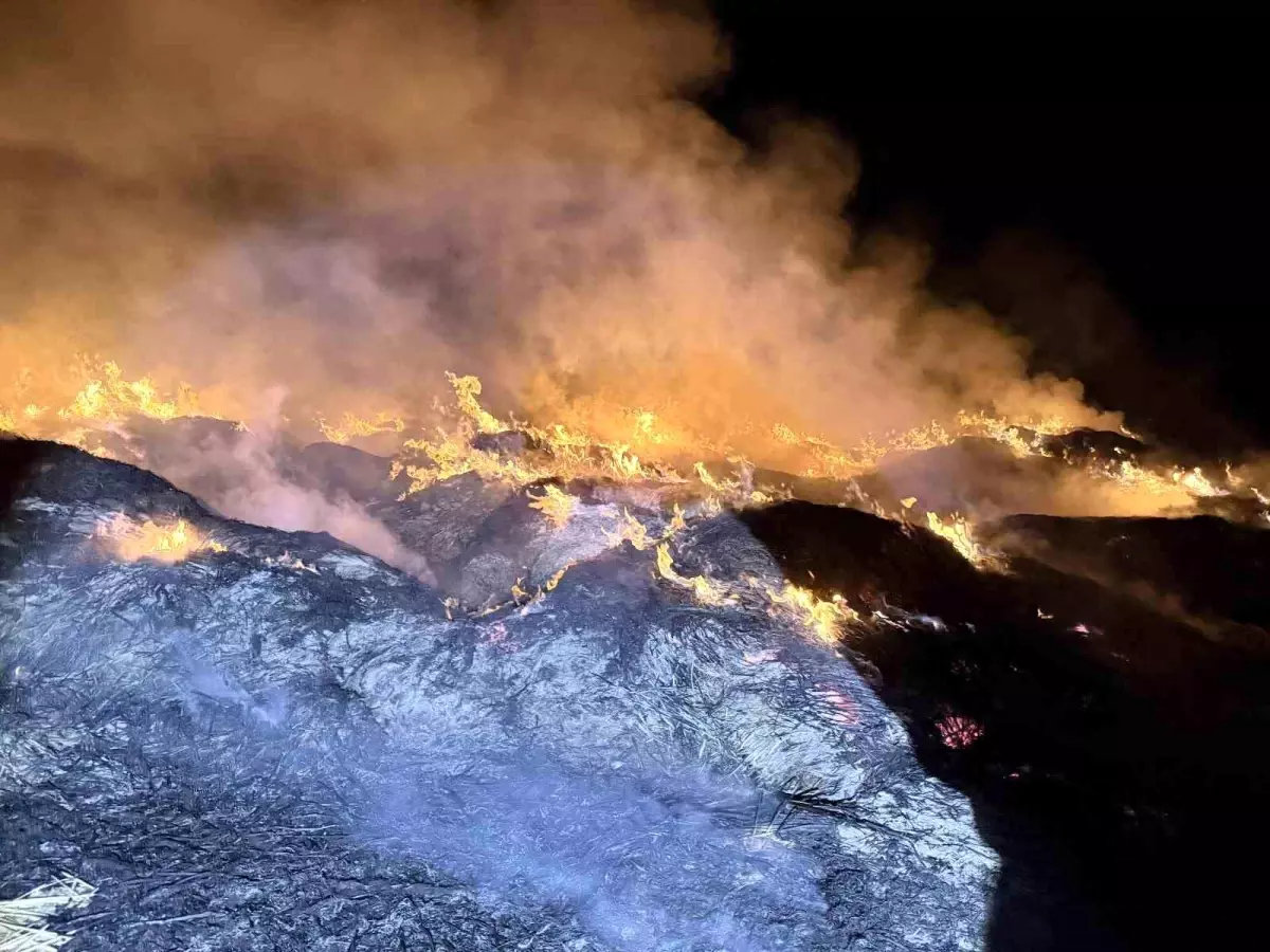 afyonkarahisarda yangin eber golunden toplanan kamislarin depolari alev aldi B2fNQw9z